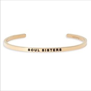 NWT Mantraband Soul Sisters Gold Engraved Bracelet Inspirational Jewelry Gift